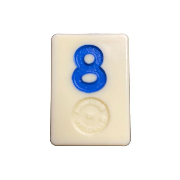 Pressman Rummikub Blue 8 Tile Original Replacement Game Piece Smooth Back u - Picture 1 of 2